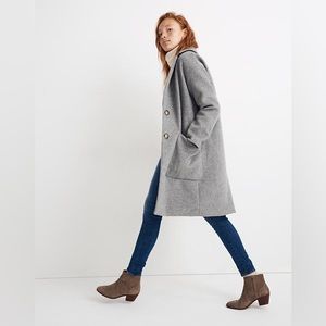 Madewell Gray Dress Coat